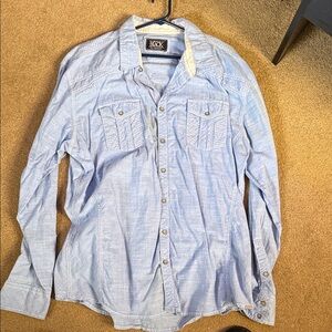 BKE Light Blue Casual Button-Down Shirt